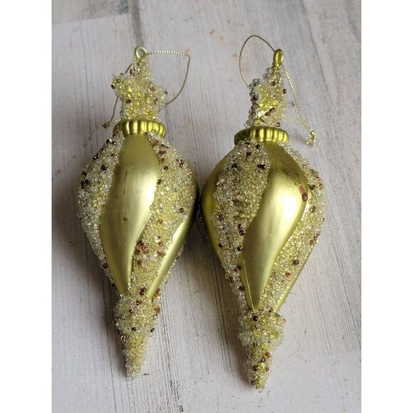 Unique green pointed star set ornament Xmas decor - Picture 5 of 12